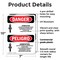 Signmission Asbestos Cancer Lung Disease Bilingual Danger Sign, Plastic, 7in W x 10in L, 2PK OS-2PACK-DS-P-710-VS-1033 - alternate 2